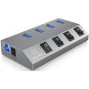 RAIDSONIC ICY BOX IB-HUB1405 4-PORT USB 3.0 HUB AND CHARGER