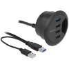 DELOCK 62868 IN-DESK HUB 4 PORT USB 3.0