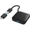 HAMA 200116 USB HUB 4 PORTS USB 3.2 GEN 1 5 GBIT/S INCL. USB-C ADAPTER BLACK