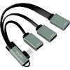 LOGILINK UA0361 USB-C HUB ANGLED PLUG, 2X USB 2.0 AF + 1X USB 3.0 AF