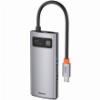 BASEUS METAL GLEAM SERIES 4-IN-1 MULTIFUNCTIONAL TYPE-C HUB HDMI 4K USB 2.0 + USB 3.0 GREY
