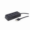 GEMBIRD UHB-U2P4P-01 USB 2.0 4-PORT HUB WITH SWITCHES BLACK