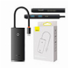 BASEUS LITE SERIES 6-PORT TYPE-C TO HDMI + 2X USB 3.0 + SD/TF + PD BLACK