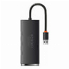 BASEUS LITE SERIES HUB 4IN1 USB TO 4X USB 3.0 25CM BLACK