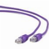 CABLEXPERT PP6-0.25M/V PURPLE FTP CAT6 PATCH CORD MOLDED STRAIN RELIEF 50U PLUGS 0.25M