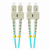 LANBERG FIBER OPTIC PATCHCORD MM SC/UPC-SC/UPC DUPLEX LSZH OM3 50/125 3.0MM 1M AQUA