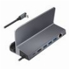 LOGILINK UA0408 USB 3.2 DOCKING STATION AND HOLDER 6-PORT, USB-C, PD, ALUMINIUM SILVER