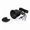 RAIDSONIC ICY BOX IB-HUB1403B 4-PORT DESK HUB WITH USB TYPE-A INTERFACE AND AUDIO IN-/OUTPUT
