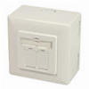 LOGILINK NP0006A CAT.6 WALL OUTLET, 2X RJ45 SHIELDED, WITH BACK BOX, PURE WHITE