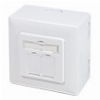 LOGILINK NP0124 OUTLET CAT.6A.WALL OUTLET BOX 2X RJ45 PURE WHITE