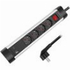 LOGILINK OUTLET STRIP, 4 SAFETY SOCKETS, W/ USB-A & USB-C PORT, ALUMINUM, DESKTOP