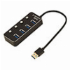 GEMBIRD USB 3.1 POWERED 4-PORT HUB WITH SWITCHES BLACK