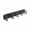 LANBERG 19'' CABLE MANAGEMENT AK-1204-B BRUSH PANEL 5 RINGS- TYPE B 2U BLACK