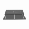 LANBERG TOP/BOTTOM FOR FOLDING BRACKET BLACK
