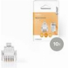NEDIS CTGB90933TP TELECOM CONNECTOR RJ11 GOLD PLATED TRANSPARENT