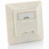 EQUIP 125772 GERMAN FACE PLATE CAT.6A FLUSH MOUNTED BOX PURE WHITE
