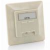 EQUIP 125775 GERMAN FACE PLATE CAT.6A FLUSH MOUNTED BOX PEARL WHITE