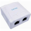 CABLEXPERT CAT6A FTP DOUBLE PORT SURFACE MOUNT BOX WHITE NCAC-2F6A-01