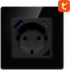 AVATTO N-WOT10-USB-B USB/USB-C TUYA WIRELESS SMART WALL SOCKET BLACK