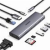 UGREEN TYPE-C HUB CM498 15601 3XUSB-A 3.0 + TYPE-C +HDMI +VGA +JACK 3.5MM +RJ45 +SD+MICROSD GREY