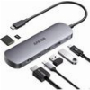 ANKER TYPE-C HUB 2X USB-A 2X TYPE-C HDMI SD/MICROSD GREY A83D2HA1