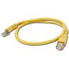 CABLEXPERT PP12-1M/Y YELLOW PATCH CORD CAT.5E MOLDED STRAIN RELIEF 50U PLUGS 1M