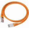 CABLEXPERT PP22-0.5M/O ORANGE FTP PATCH CORD MOLDED STRAIN RELIEF 50U PLUGS 0.5M
