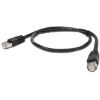 CABLEXPERT PP22-1M/BK BLACK FTP PATCH CORD MOLDED STRAIN RELIEF 50U PLUGS 1M