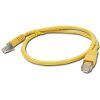 CABLEXPERT PP22-1M/Y YELLOW FTP PATCH CORD MOLDED STRAIN RELIEF 50U PLUGS 1M