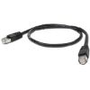 CABLEXPERT PP22-2M/BK BLACK FTP PATCH CORD MOLDED STRAIN RELIEF 50U PLUGS 2M