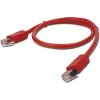 CABLEXPERT PP22-2M/R RED FTP PATCH CORD MOLDED STRAIN RELIEF 50U PLUGS 2M