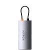 BASEUS METAL GLEAM SERIES 5-IN-1 MULTIFUNCTIONAL 3X USB 3.0 + TYPE-C + NETWORK LAN RJ45 GREY