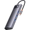 BASEUS METAL GLEAM SERIES 8-IN-1 MULTIFUNCTIONAL TYPE-C PD HDMI 4K VGA 3XUSB 3.0 CARD READER