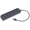 GEMBIRD UHB-U3P1U2P6P-01 7-PORT USB HUB (1 X USB 3.1 + 6 X USB 2.0) WITH SWITCHES BLACK