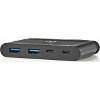 NEDIS TCARF230BK COMPUTER HUB USB TYPE-C 2X USB-C / 2X USB 3.0 (5G) POWER DELIVERY 100W BLACK