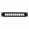 LOGILINK ACT108 10-PORT 10'' PATCH PANEL FOR KEYSTONE BLACK