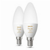 PHILIPS HUE LED LAMP E14 2-PACK 5.2W 320LM WHITE AMBIANCE