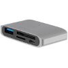 4SMARTS 3IN1 USB HUB USB-C TO USB-A AND 2X CARD READER GREY