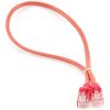 CABLEXPERT PP12-0.25M/R RED PATCH CORD CAT.5E MOLDED STRAIN RELIEF 50U PLUGS 0.25M