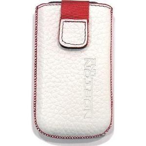 LEATHER POUCHE ANILINE CASE WHITE - RED SEW ΓΙΑ NOKIA 6700 SLIDE