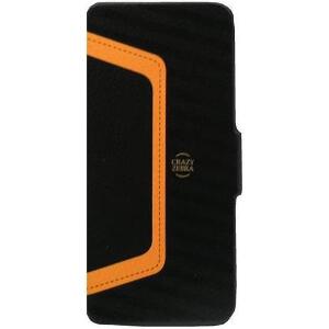 ΘΗΚΗ ΔΕΡΜΑΤΙΝΗ FLIP STONEAGE APPLE IPHONE 5/5S CRAZY ZEBRA BLACK-ORANGE