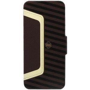 ΘΗΚΗ ΔΕΡΜΑΤΙΝΗ FLIP STONEAGE APPLE IPHONE 5/5S CRAZY ZEBRA BROWN-BEIGE