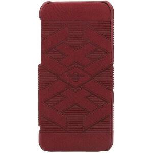 ΘΗΚΗ ΔΕΡΜΑΤΙΝΗ FLIP STONEAGE APPLE IPHONE 5C CIVILIZATION ROAD BURGUNDY