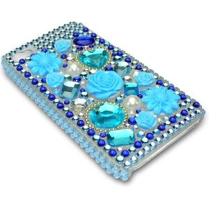 SANDBERG BLING COVER IPHONE 4/4S BLUE FLOWERS