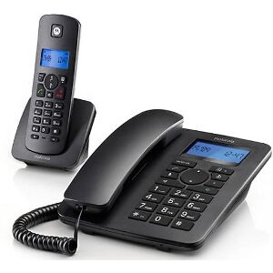 MOTOROLA C4201 COMBO ΕΝΣΥΡΜΑΤΟ/ DECT CORDLESS PHONE BLACK