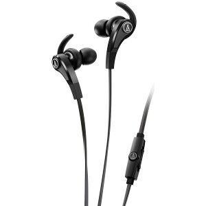 AUDIO TECHNICA ATH-CKX9IS SONICFUEL IN-EAR HEADPHONES WITH IN-LINE MIC & CONTROL BLACK