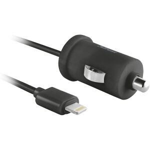 TRUST 19163 5W CAR CHARGER WITH APPLE LIGHTNING CABLE BLACK