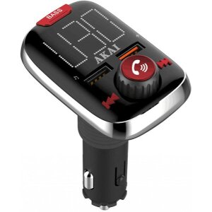 AKAI FMT-74BT FM TRANSMITTER AND BLUETOOTH HANDSFREE CAR KIT