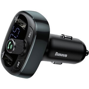 BASEUS TRANSMITTER FM T-TYPE BLUETOOTH MP3 CAR CHARGER BLACK