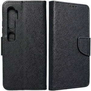 FANCY BOOK FLIP CASE FOR XIAOMI REDMI NOTE 10 BLACK